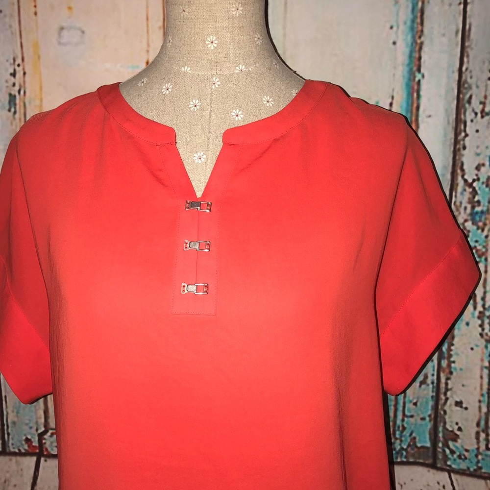 BANANA REPUBLIC~Hook Placket Top~M